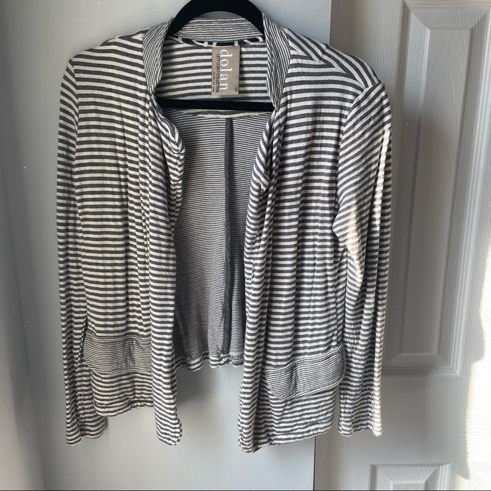 Dolan striped open blazer cardigan - S
